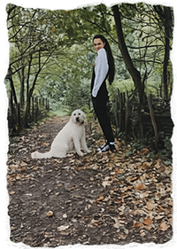 Meg out on walkies